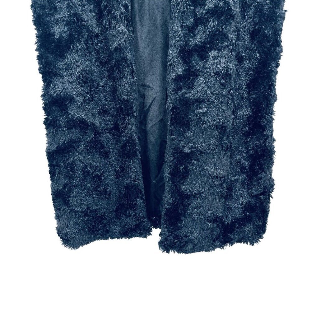 French Laundry Faux Fur Lined Vest Jacket-Coat Size S Women’s Black Sleeveless - Picture 4 of 9